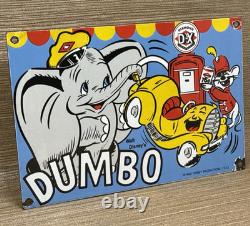 Vintage Diamond D-x Dumbo Porcelain Sign Motor Oil Gas Station Gasoline Service