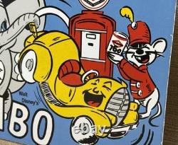 Vintage Diamond D-x Dumbo Porcelain Sign Motor Oil Gas Station Gasoline Service