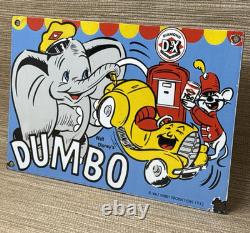 Vintage Diamond D-x Dumbo Porcelain Sign Motor Oil Gas Station Gasoline Service