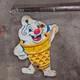 Vintage Die Cut Ice Cream Old Us Gasoline Oil Gas Pump Enamel Porcelain Sign