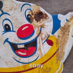 Vintage Die Cut Ice Cream Old Us Gasoline Oil Gas Pump Enamel Porcelain Sign