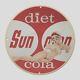 Vintage Diet Sun Cola 1960 Oil Porcelain Gas Pump Sign