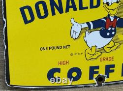 Vintage Disney Coffee Porcelain Sign Gas Station Oil Mug Starbucks Donald Duck