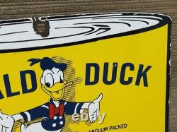 Vintage Disney Coffee Porcelain Sign Gas Station Oil Mug Starbucks Donald Duck