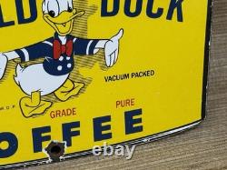 Vintage Disney Coffee Porcelain Sign Gas Station Oil Mug Starbucks Donald Duck