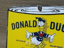 Vintage Disney Coffee Porcelain Sign Gas Station Oil Mug Starbucks Donald Duck