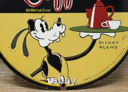 Vintage Disney Coffee Porcelain Sign Gas Station Oil Tea Mug Starbucks Goofy