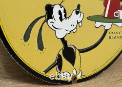 Vintage Disney Coffee Porcelain Sign Gas Station Oil Tea Mug Starbucks Goofy