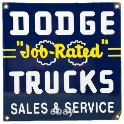 Vintage Dodge Brothers Porcelain Sign Gas Station Pump Plate Motor Oil Gasoline