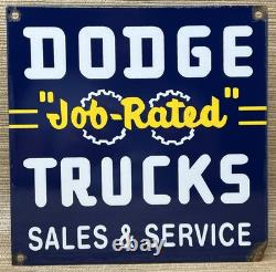 Vintage Dodge Brothers Porcelain Sign Gas Station Pump Plate Motor Oil Gasoline