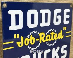 Vintage Dodge Brothers Porcelain Sign Gas Station Pump Plate Motor Oil Gasoline