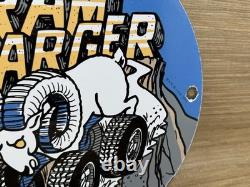 Vintage Dodge Brothers Porcelain Sign Gas Station Pump Plate Motor Oil Gasoline