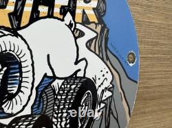 Vintage Dodge Brothers Porcelain Sign Gas Station Pump Plate Motor Oil Gasoline