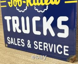 Vintage Dodge Brothers Porcelain Sign Gas Station Pump Plate Motor Oil Gasoline