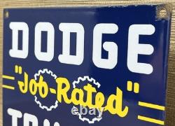 Vintage Dodge Brothers Porcelain Sign Gas Station Pump Plate Motor Oil Gasoline
