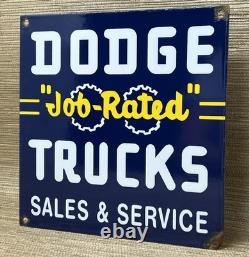 Vintage Dodge Brothers Porcelain Sign Gas Station Pump Plate Motor Oil Gasoline