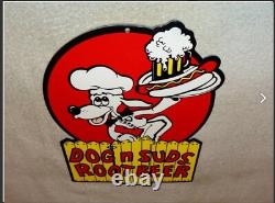 Vintage Dog N Suds Root Beer 12 Baked Metal Soda Diner Restaurant Gas Oil Sign