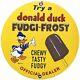 Vintage Donald Duck Porcelain Sign Fudgi-frost Disney Gas Station Ice Cream Oil