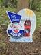 Vintage Donald Duck Soda Porcelain Sign Drink Gas Service Sign Coca-cola