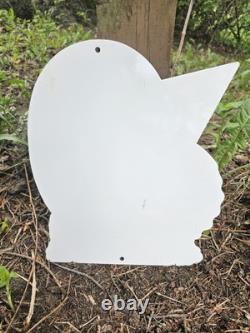 Vintage Donald Duck Soda Porcelain Sign Drink Gas Service Sign Coca-Cola