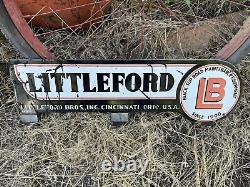 Vintage Double Sided Porcelain Littleford Bros Blacktop Road Advertising Sign
