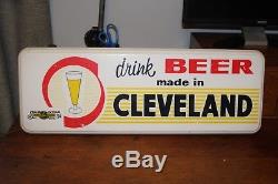 Vintage Drink Beer Made in Cleveland Lighted Sign