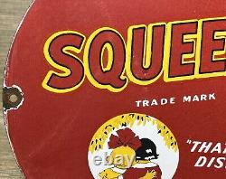 Vintage Drink Squeeze Soda Porcelain Sign Gas Station Bottle Pepsi Coca Cola 7up