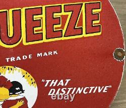 Vintage Drink Squeeze Soda Porcelain Sign Gas Station Bottle Pepsi Coca Cola 7up