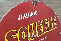Vintage Drink Squeeze Soda Porcelain Sign Gas Station Bottle Pepsi Coca Cola 7up