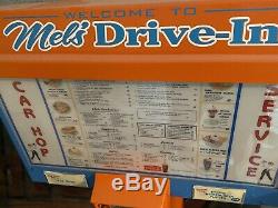 Vintage Drive In Diner Car hop Speaker Light Up Menu Board Sign Mels Drive In
