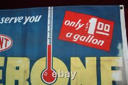 Vintage Dupont Zerone Anti-freeze Cloth Banner Sign Old Service Station
