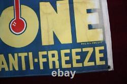 Vintage Dupont Zerone Anti-freeze Cloth Banner Sign Old Service Station