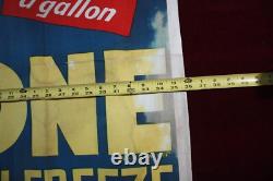 Vintage Dupont Zerone Anti-freeze Cloth Banner Sign Old Service Station