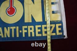 Vintage Dupont Zerone Anti-freeze Cloth Banner Sign Old Service Station