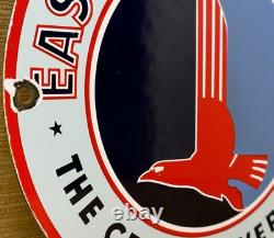 Vintage Eastern Air Lines Porcelain Sign Dealership Gas Station Motor Oil Delta