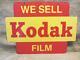 Vintage Eastman Kodak Double Sided Sign Camera Photography Antique Rare 9868