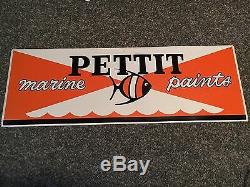 Vintage Embossed Pettit Marine Paints Sign