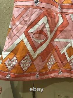 Vintage Emilio Pucci Saks Fifth Avenue Signed Print Cotton Maxi Dress Skirt 14