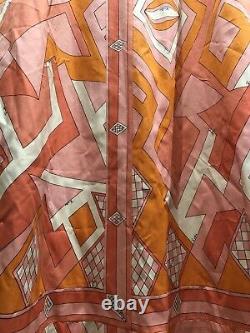 Vintage Emilio Pucci Saks Fifth Avenue Signed Print Cotton Maxi Dress Skirt 14