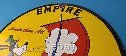 Vintage Empire Motor Oil Sign Gas Service Station Pump Porcelain Sign