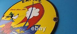 Vintage Empire Motor Oil Sign Gas Service Station Pump Porcelain Sign