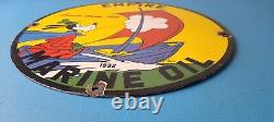 Vintage Empire Motor Oil Sign Gas Service Station Pump Porcelain Sign