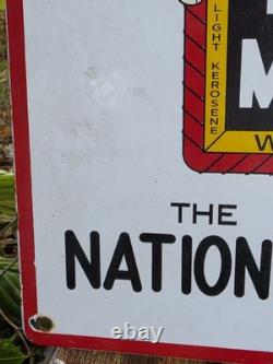 Vintage En-ar-co National Motor Oil 16x 12 Porcelain Sign Great Condition