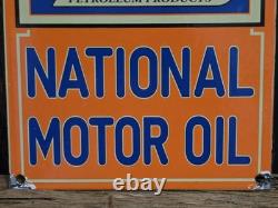 Vintage En-ar-co National Motor Oil Porcelain Sign 8x 12