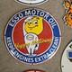 Vintage Esso Boy Motor Old Us Gasoline Oil Gas Pump Enamel Porcelain Sign