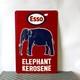 Vintage Esso Elephant Kerosene Rare Gas Oil Heavy Metal Sign- 24x16(60x40 Cm)