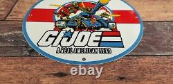 Vintage Esso Gasoline Porcelain Gi Joe American Soldier Gas Service Station Sign