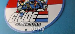 Vintage Esso Gasoline Sign GI Joe Gas Service Station American Porcelain Sign