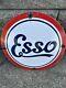 Vintage Esso Gasoline Sign Tiger Gas Service Station Auto Porcelain Sign