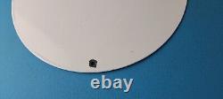 Vintage Esso Gasoline Sign Yankees Gas Service Station Baseball Porcelain Sign